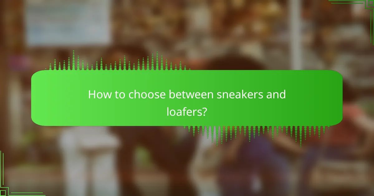 How to choose between sneakers and loafers?