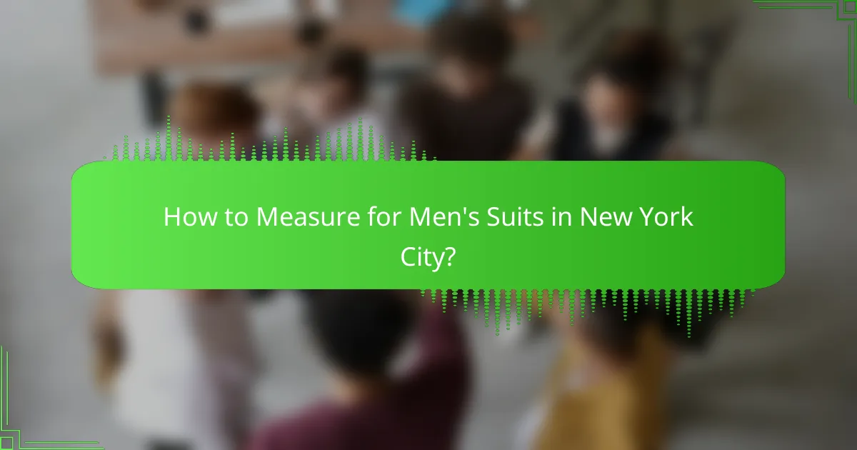 How to Measure for Men's Suits in New York City?