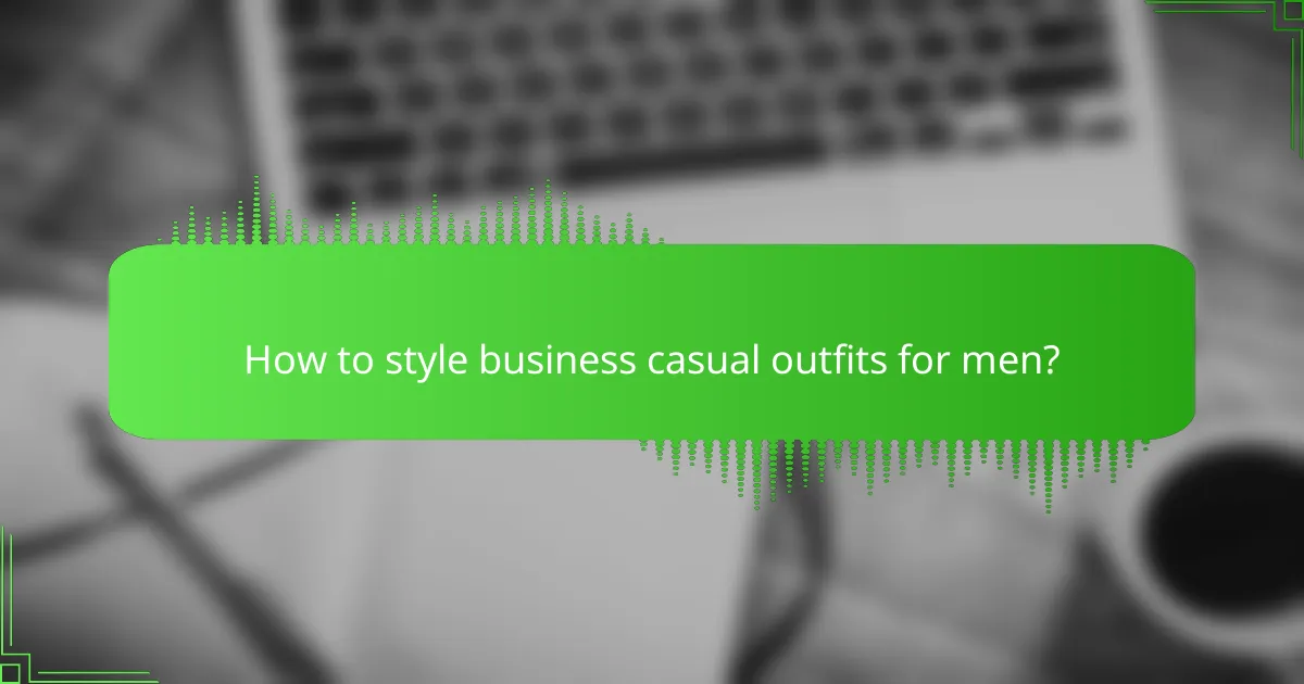 How to style business casual outfits for men?