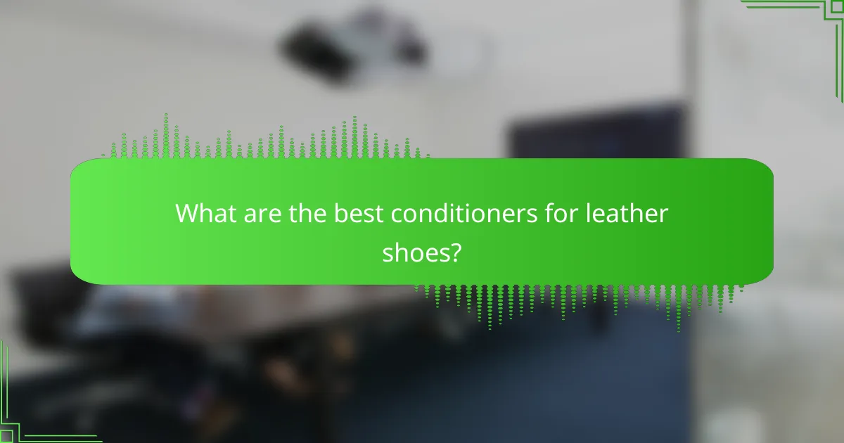 What are the best conditioners for leather shoes?